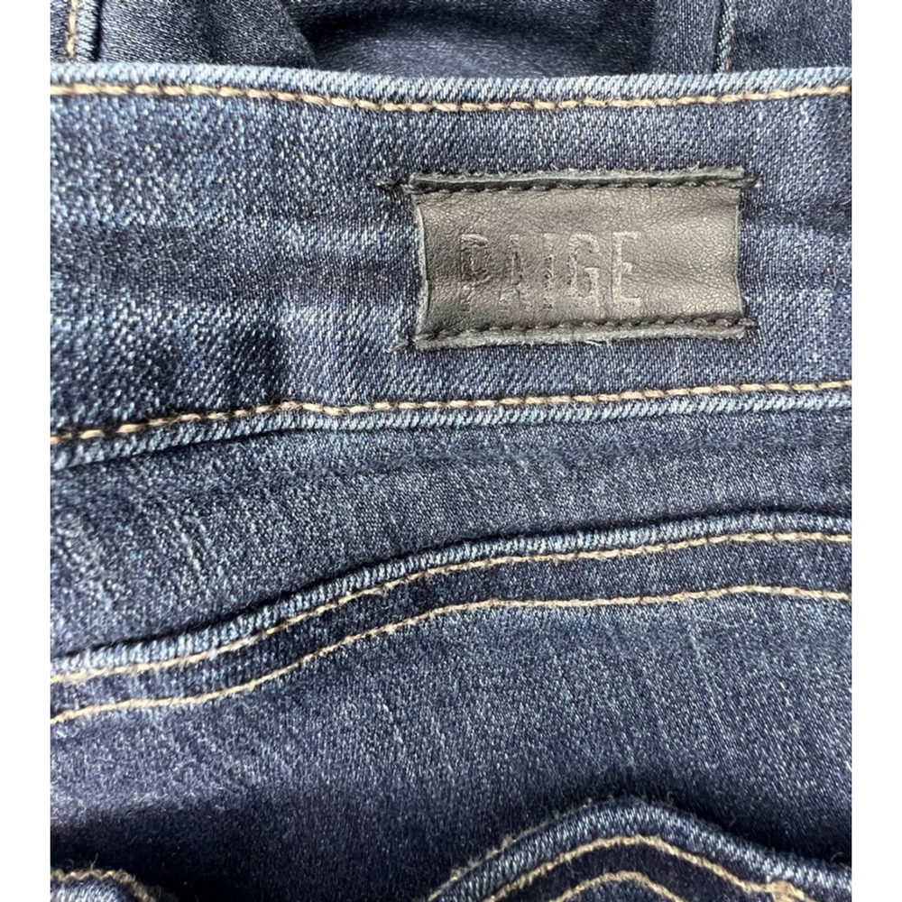 PAIGE Dark Wash Hoxton Straight Leg Midrise Stretchy Denim Jeans - Picture 5 of 5